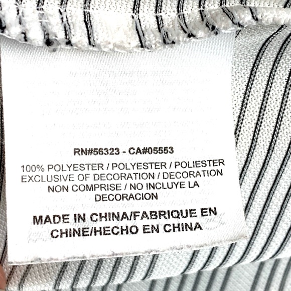 Nike Dri-fit White with Black Stripes Short Sleeve Golf Polo Shirt size X-Large - Picture 11 of 12